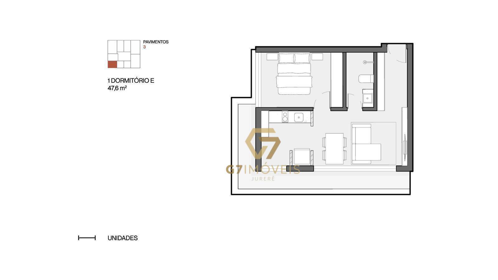 Apartamento à venda com 1 quarto, 46m² - Foto 8