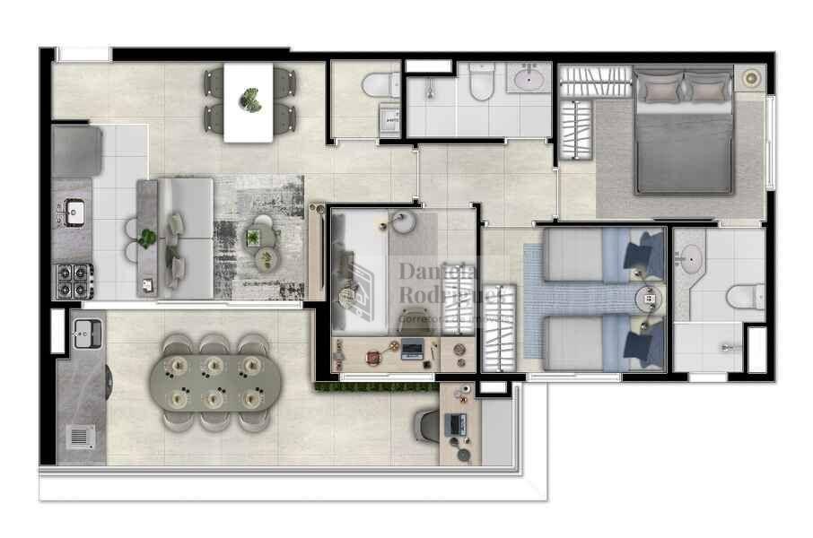 Apartamento à venda com 2 quartos, 54m² - Foto 7