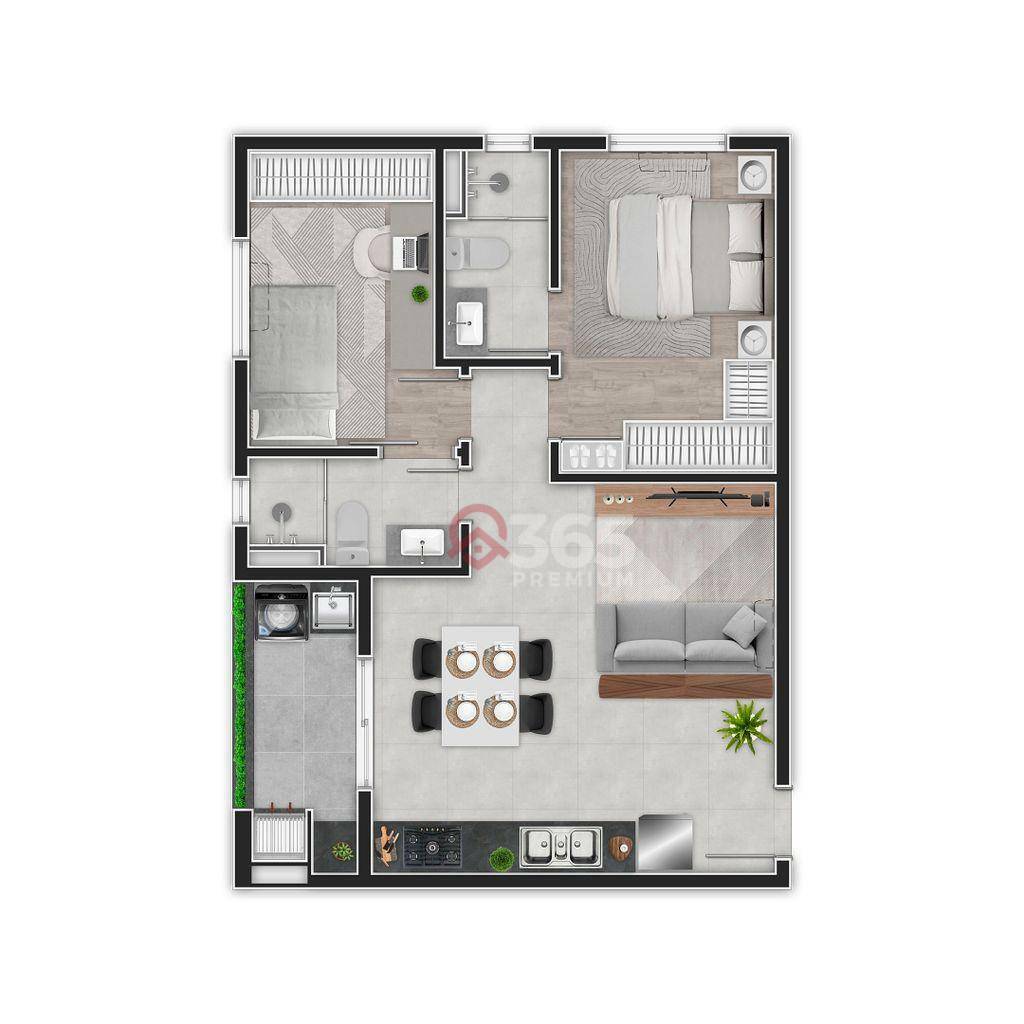 Apartamento à venda com 2 quartos, 64m² - Foto 1
