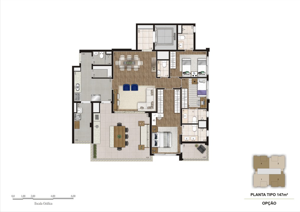 Apartamento à venda com 3 quartos, 147m² - Foto 6