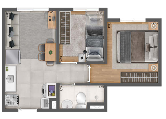 Apartamento à venda com 2 quartos, 31m² - Foto 30