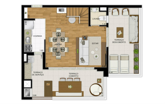 Apartamento à venda com 2 quartos, 68m² - Foto 4