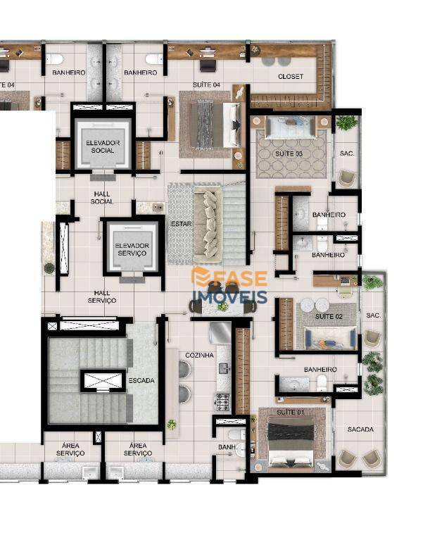 Apartamento à venda com 3 quartos, 140m² - Foto 22