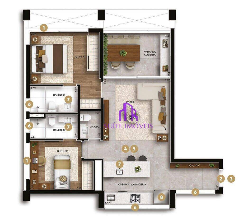 Apartamento à venda com 1 quarto, 127m² - Foto 26