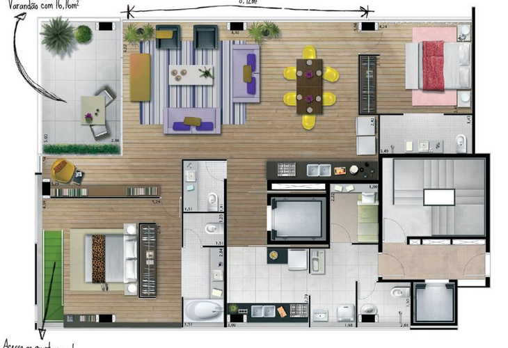 Apartamento à venda com 1 quarto, 124m² - Foto 6