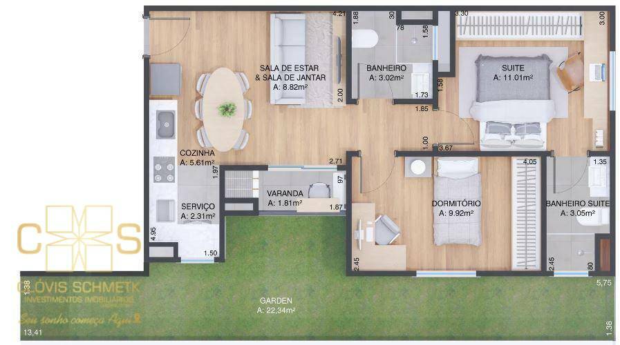 Apartamento à venda com 1 quarto, 54m² - Foto 10