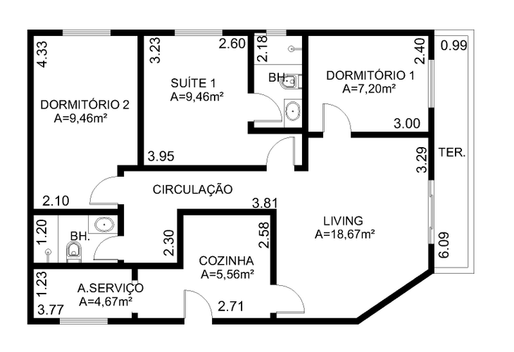 Apartamento à venda com 3 quartos, 87m² - Foto 6