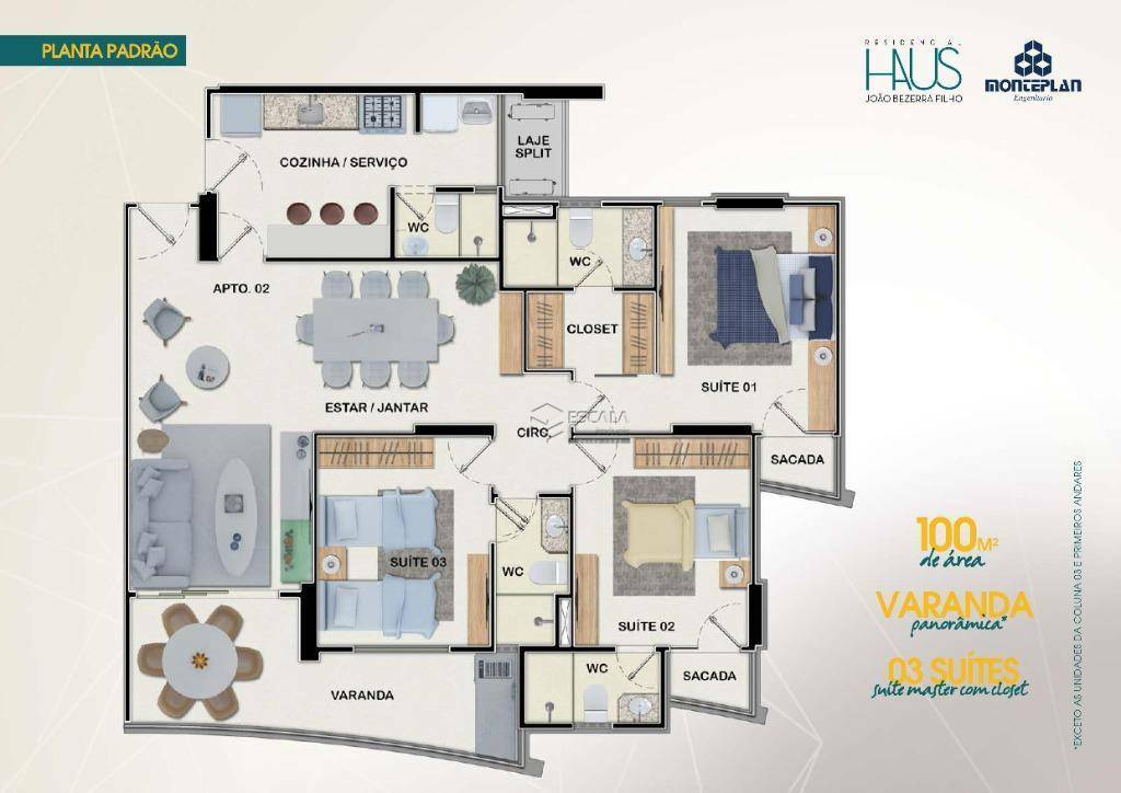 Apartamento à venda com 3 quartos, 100m² - Foto 17