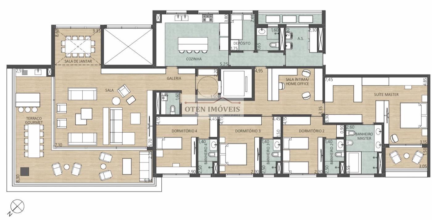 Apartamento à venda com 4 quartos, 303m² - Foto 9