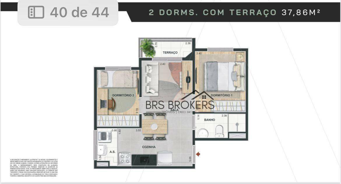 Apartamento à venda com 1 quarto, 34m² - Foto 32