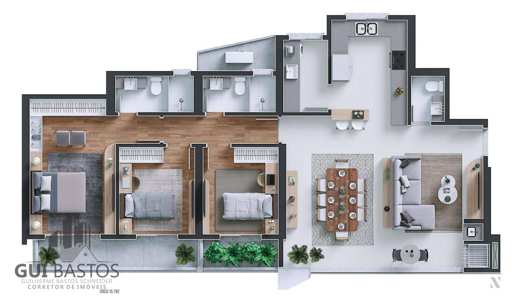 Apartamento à venda com 3 quartos, 131m² - Foto 4