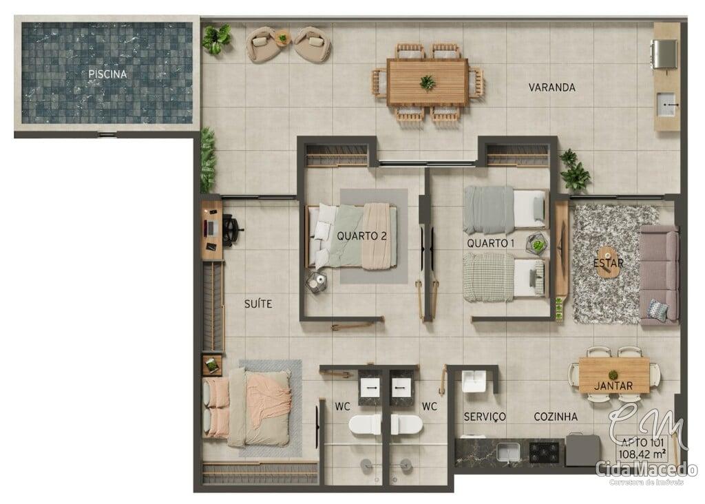 Apartamento à venda com 2 quartos, 67m² - Foto 50