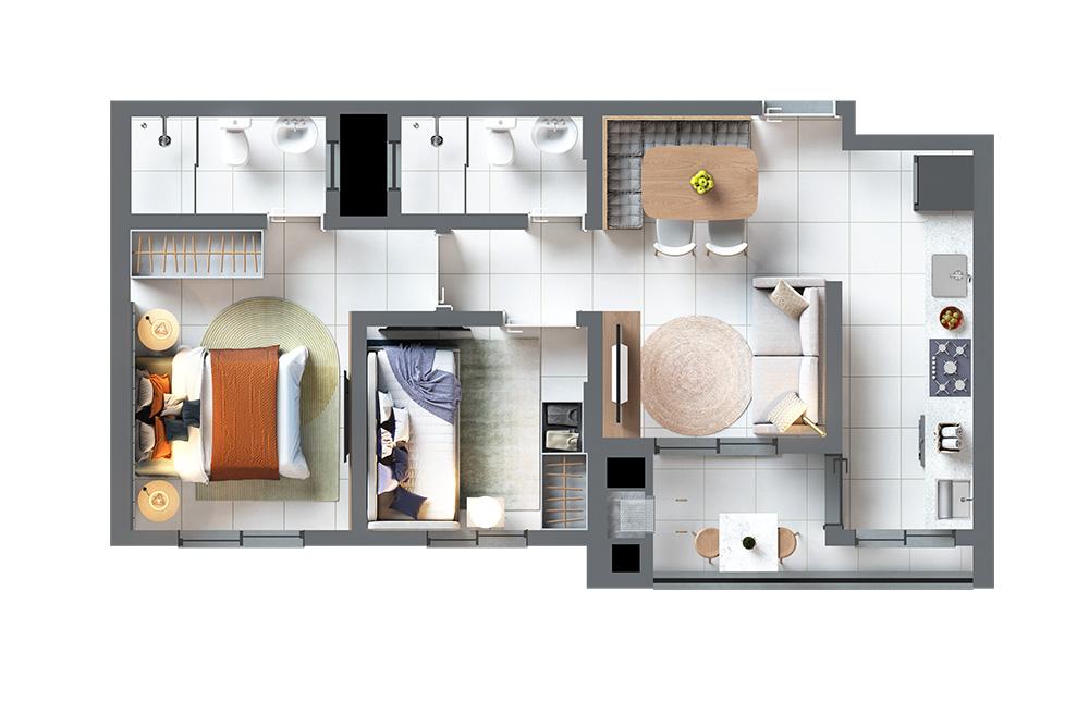 Apartamento, 2 quartos, 55 m² - Foto 24