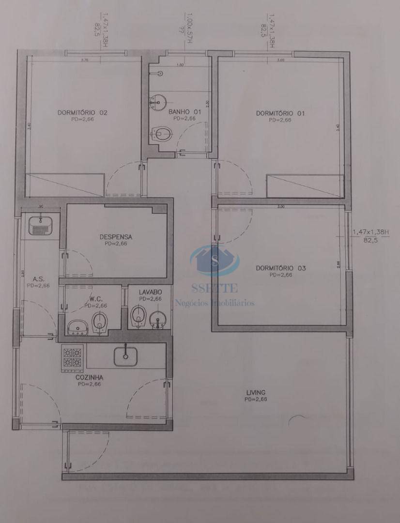 Apartamento à venda com 3 quartos, 78m² - Foto 4