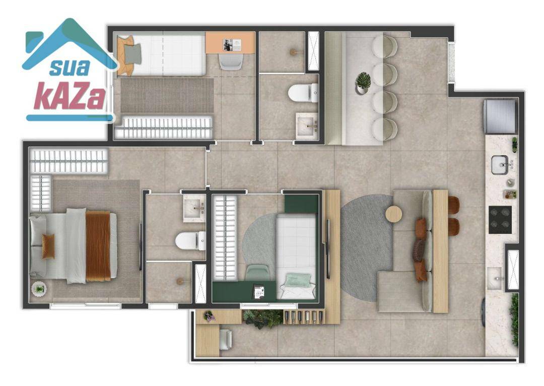 Apartamento à venda com 3 quartos, 65m² - Foto 4