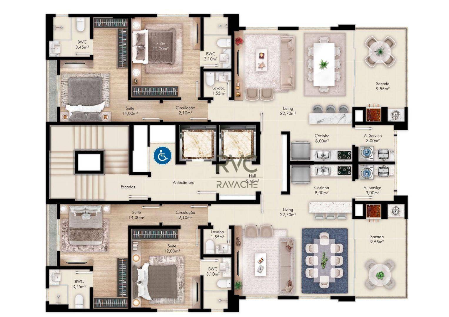 Apartamento à venda com 2 quartos, 92m² - Foto 11