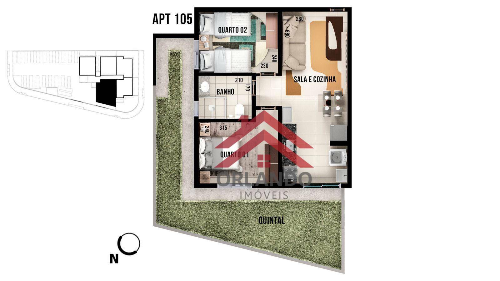 Apartamento à venda com 2 quartos, 44m² - Foto 9