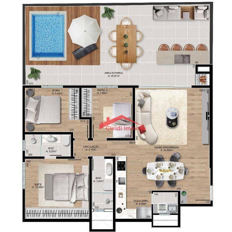 Apartamento à venda com 3 quartos, 90m² - Foto 15