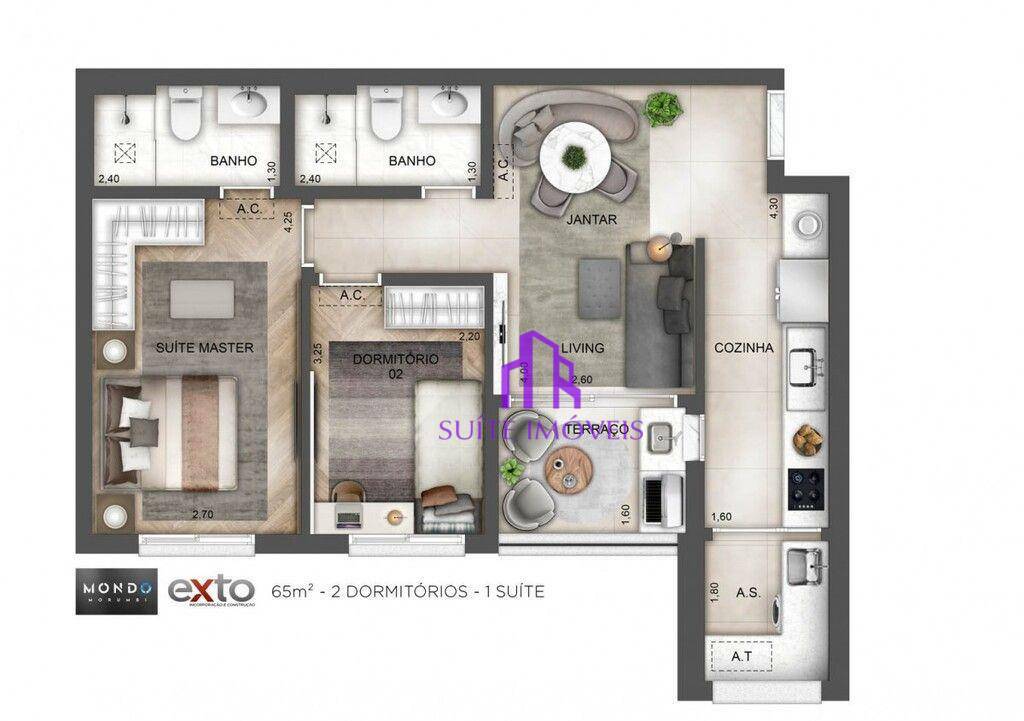 Apartamento à venda com 3 quartos, 137m² - Foto 6