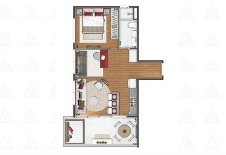 Apartamento à venda com 1 quarto, 78m² - Foto 2