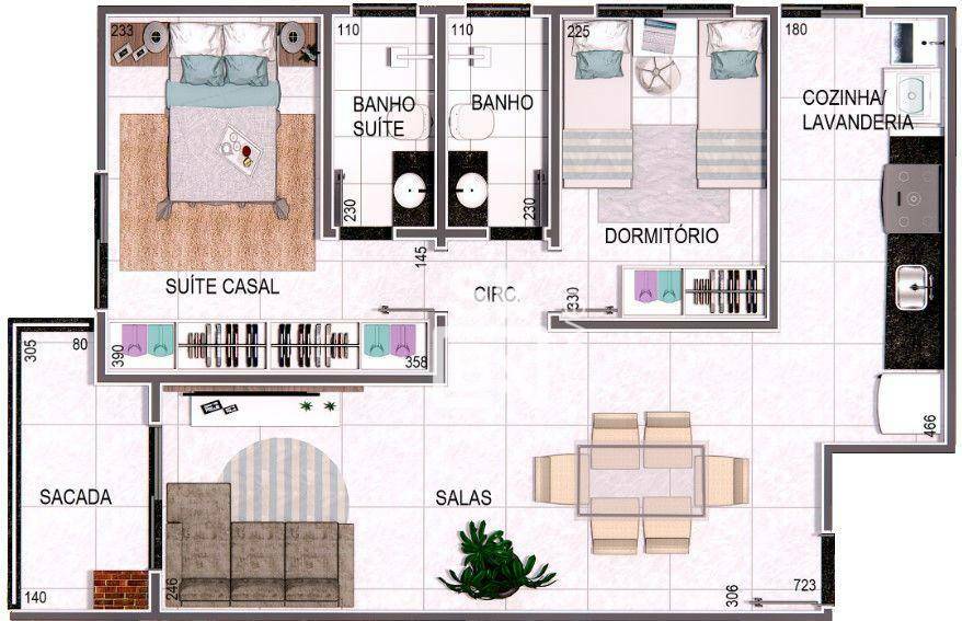 Apartamento à venda com 2 quartos, 70m² - Foto 9