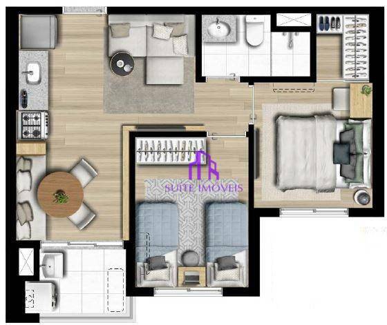 Apartamento à venda com 2 quartos, 41m² - Foto 2