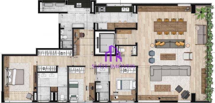 Apartamento à venda com 2 quartos, 134m² - Foto 6