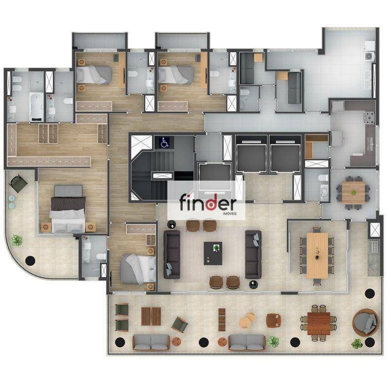 Apartamento à venda com 4 quartos, 374m² - Foto 7