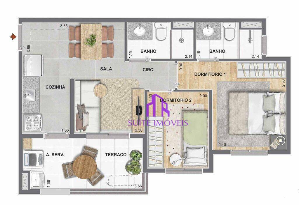 Apartamento à venda com 1 quarto, 34m² - Foto 27