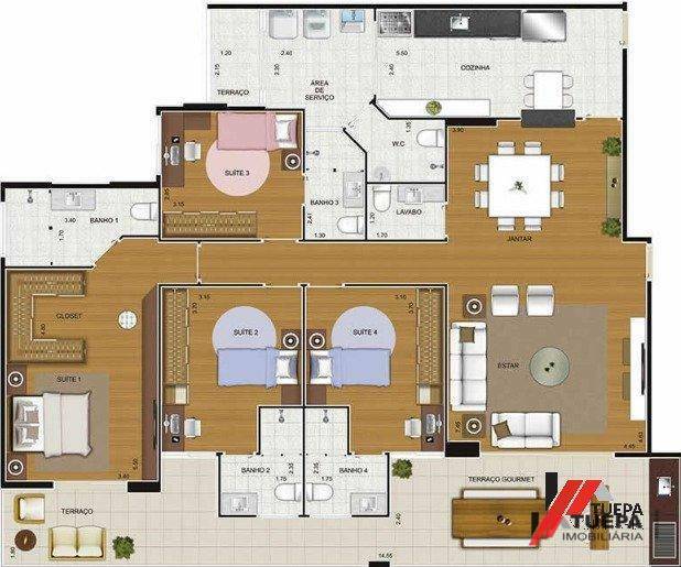 Apartamento à venda com 3 quartos, 173m² - Foto 18