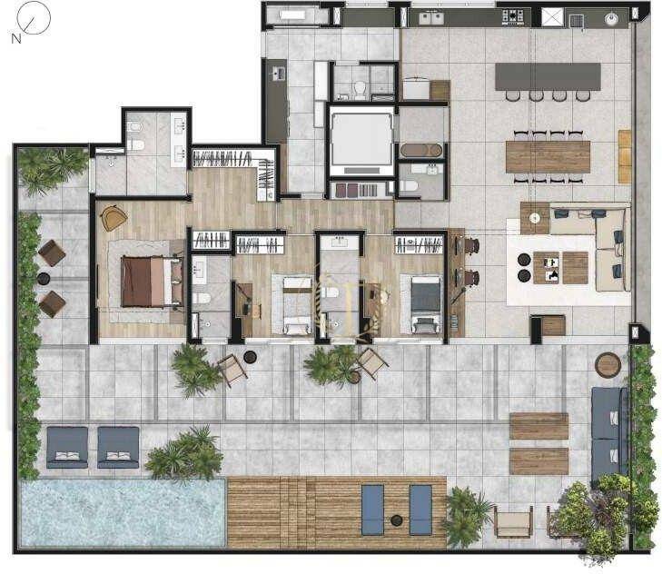 Apartamento à venda com 4 quartos, 438m² - Foto 2