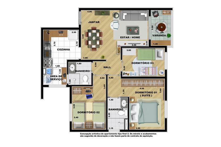 Apartamento à venda com 3 quartos, 70m² - Foto 25