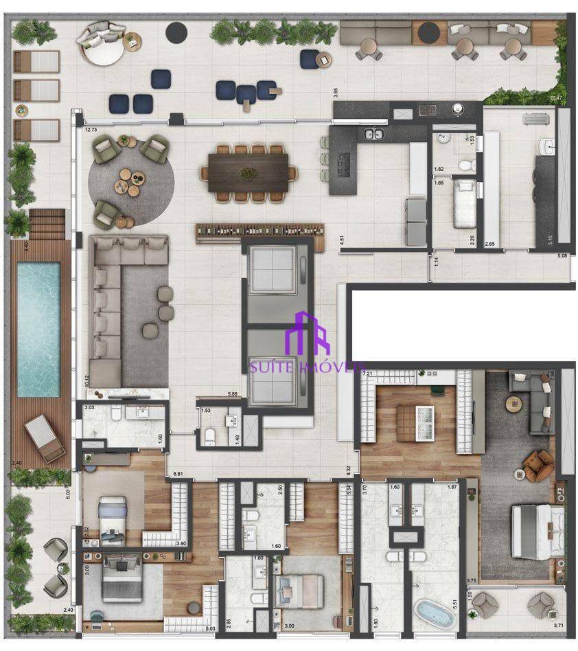 Apartamento à venda com 4 quartos, 240m² - Foto 41