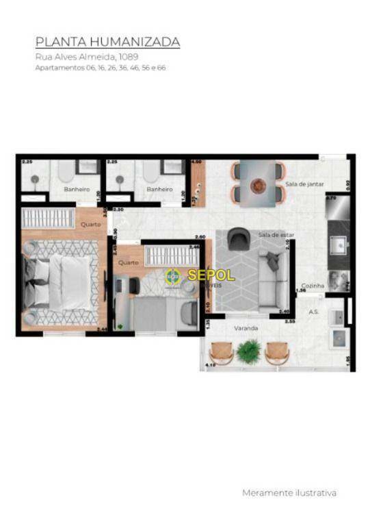 Apartamento à venda com 2 quartos, 50m² - Foto 18