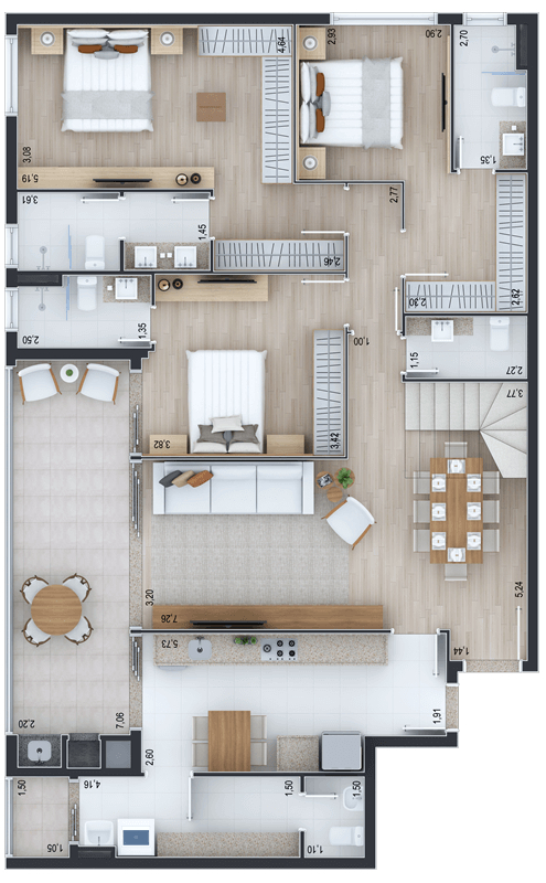 Apartamento à venda com 3 quartos, 14307m² - Foto 51