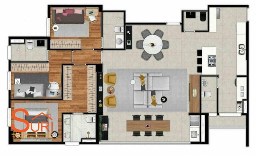 Apartamento à venda com 4 quartos, 130m² - Foto 2