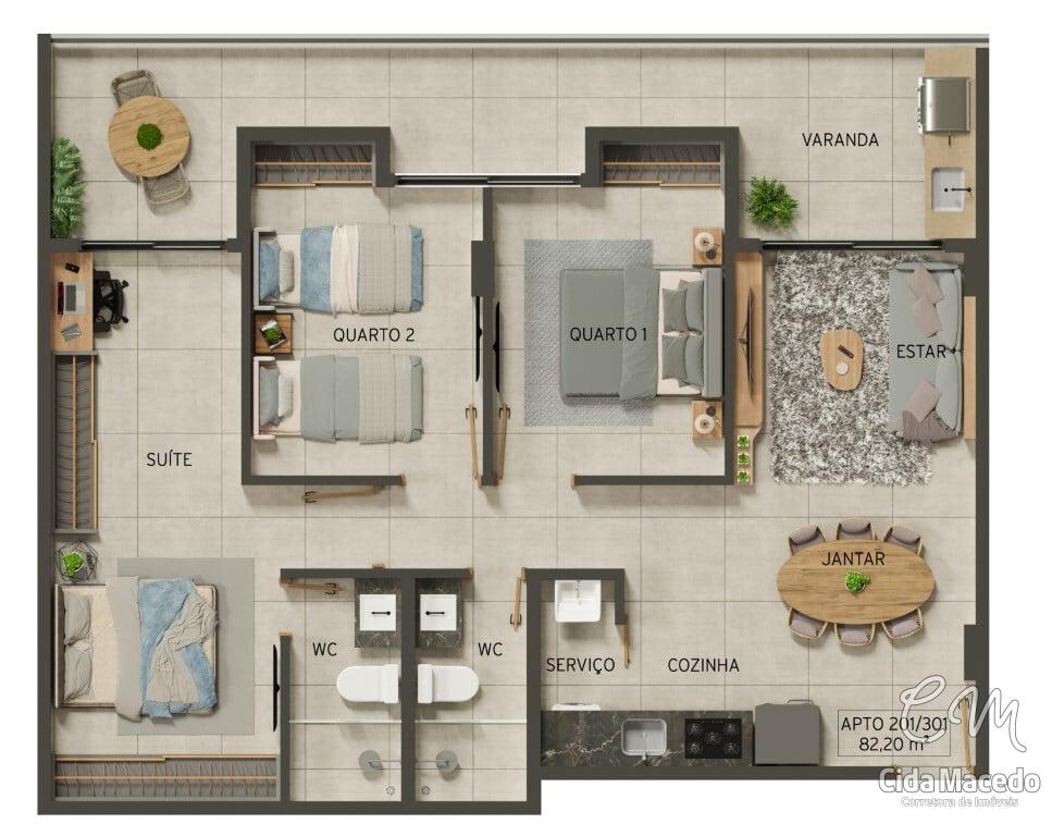 Apartamento à venda com 2 quartos, 57m² - Foto 47