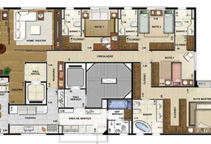 Apartamento à venda com 4 quartos, 277m² - Foto 2