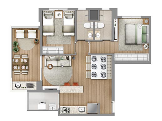 Apartamento à venda com 2 quartos, 66m² - Foto 6