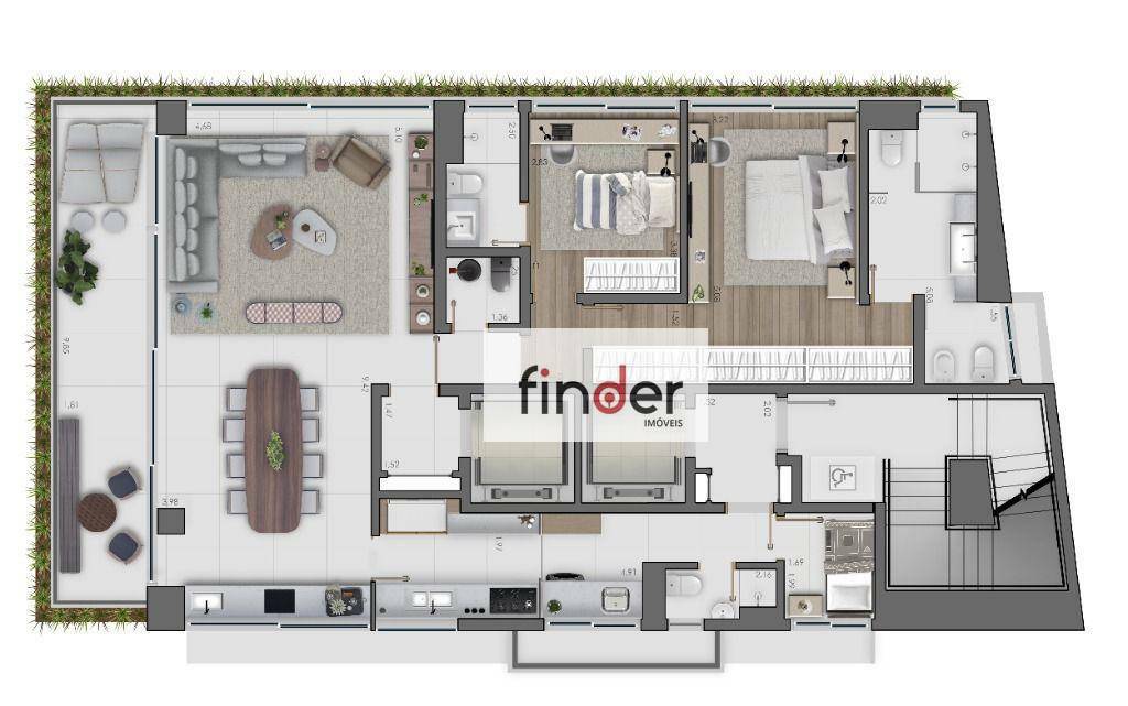 Apartamento à venda com 2 quartos, 162m² - Foto 19