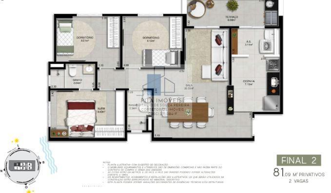 Apartamento à venda com 3 quartos, 81m² - Foto 14