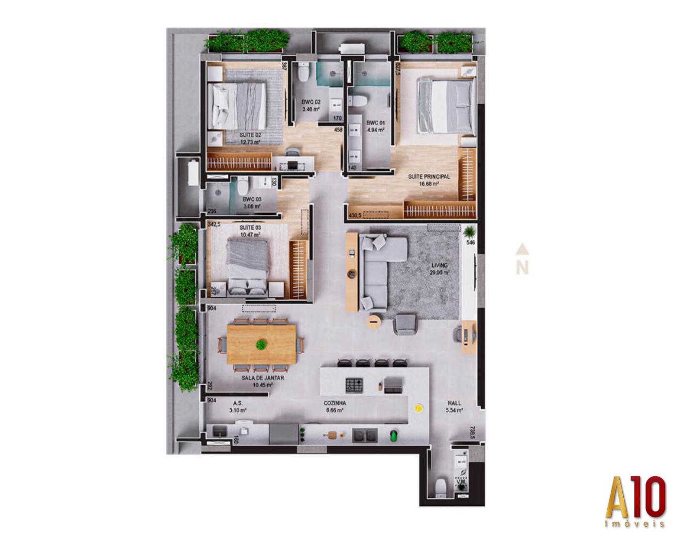 Apartamento à venda com 3 quartos, 136m² - Foto 29