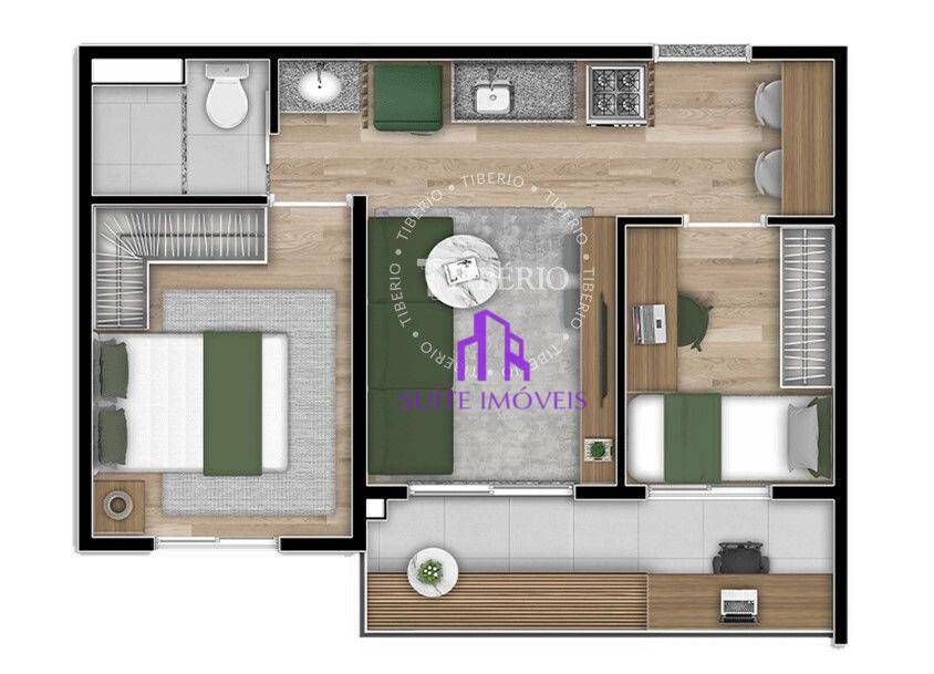 Apartamento à venda com 2 quartos, 39m² - Foto 5