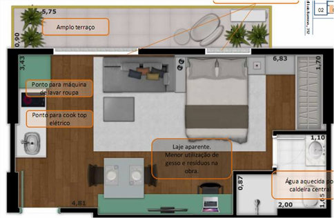 Apartamento à venda com 1 quarto, 58m² - Foto 12