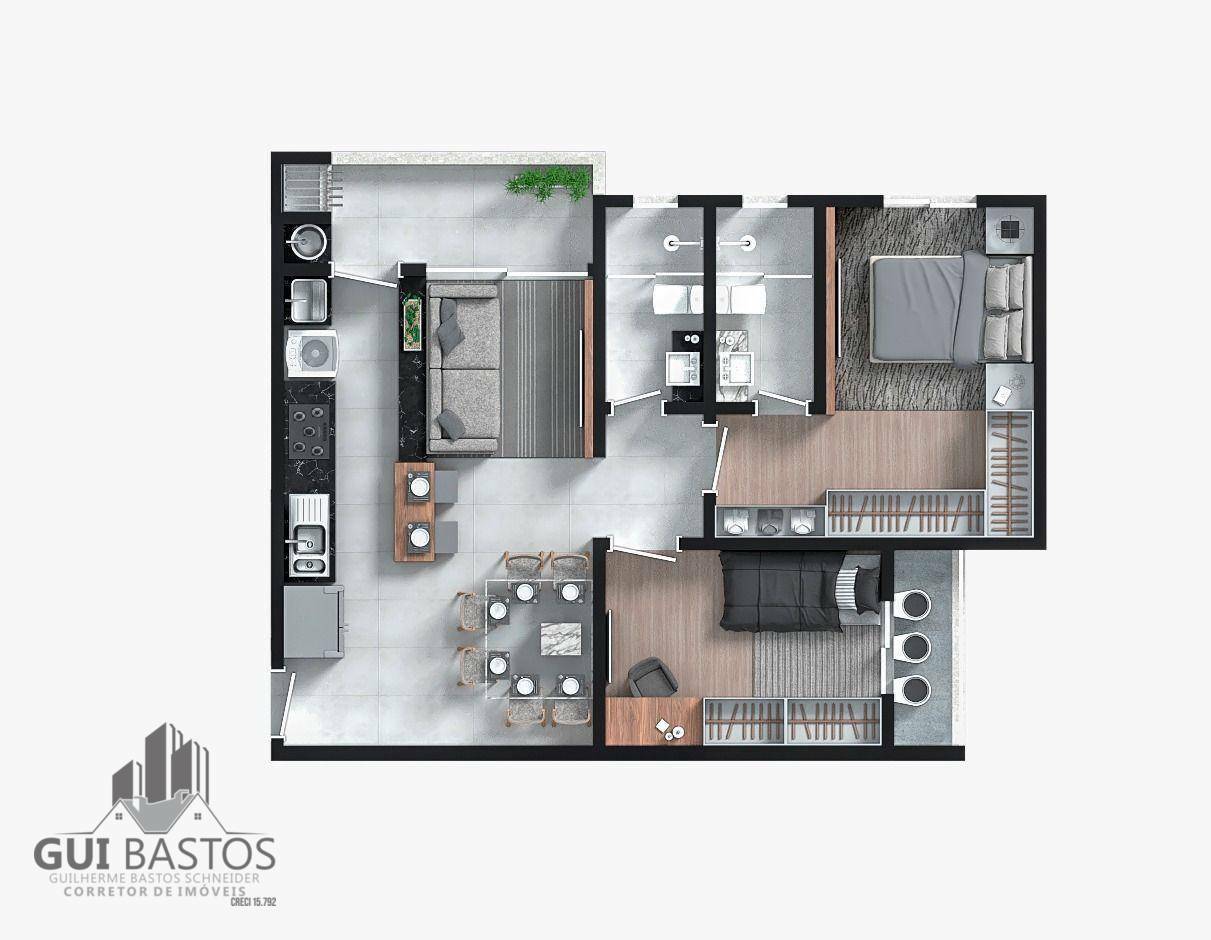 Apartamento à venda com 2 quartos, 65m² - Foto 4