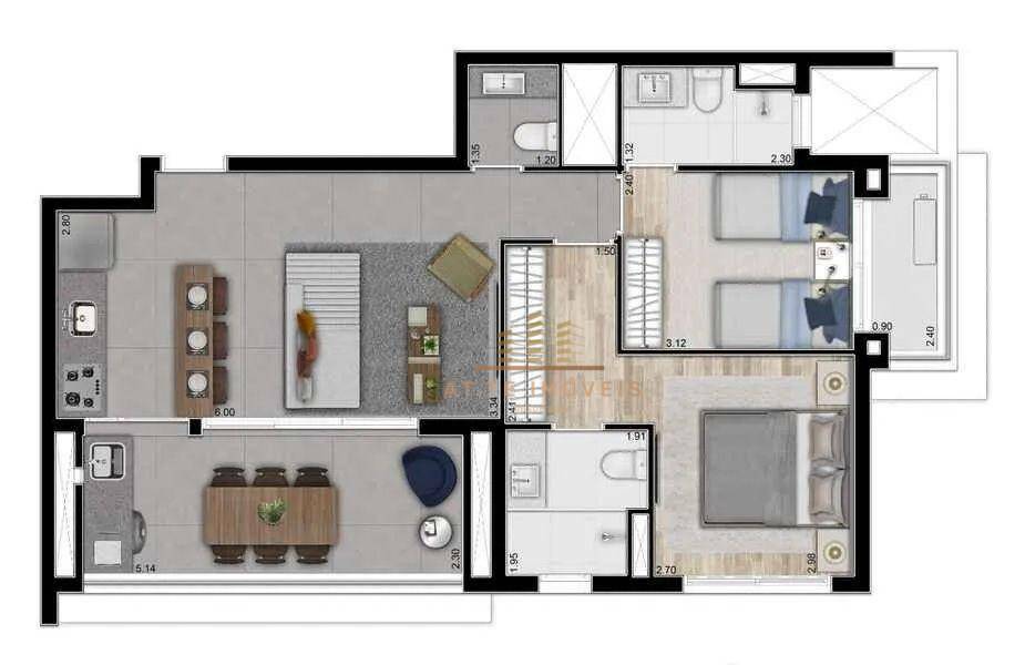 Apartamento à venda com 2 quartos, 75m² - Foto 15