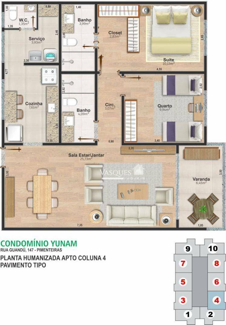 Apartamento à venda com 2 quartos, 89m² - Foto 16