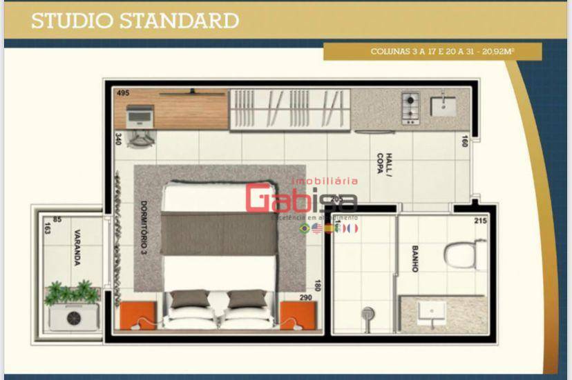 Apartamento à venda com 1 quarto, 42m² - Foto 6