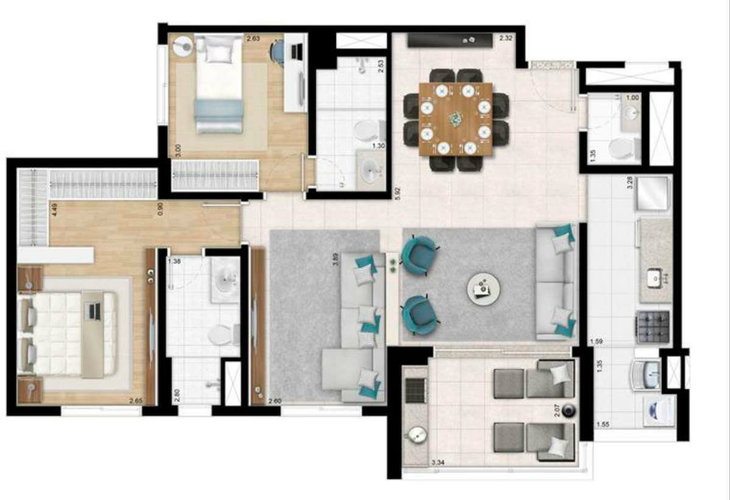 Apartamento à venda com 2 quartos, 68m² - Foto 15