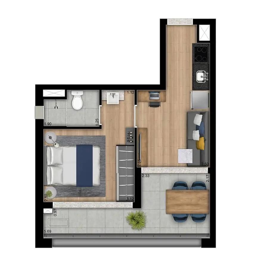 Apartamento à venda com 1 quarto, 2238m² - Foto 39